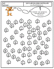 içinde 1 sayısı olanlar boya, 1 sayısı çalışma sayfası